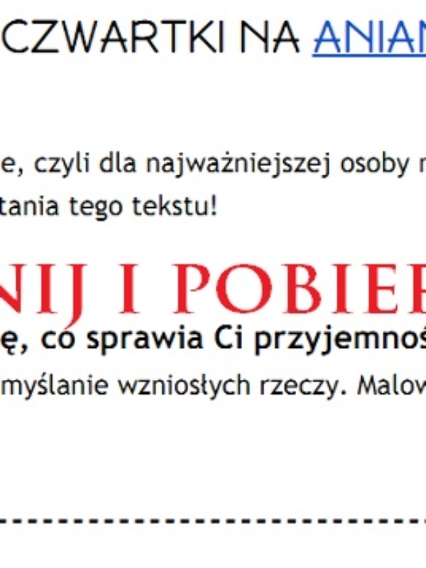 Rozwojowy Czwartek : krok do przodu
