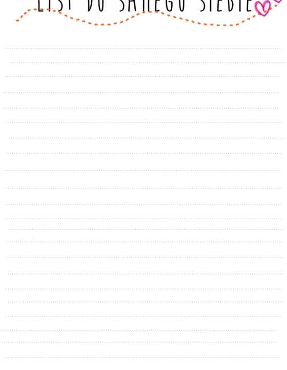 Napisz list do siebie – Rozwojownik