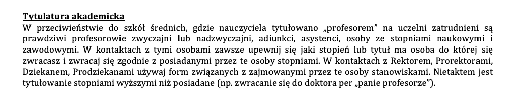 profesorze do nauczyciela w liceum