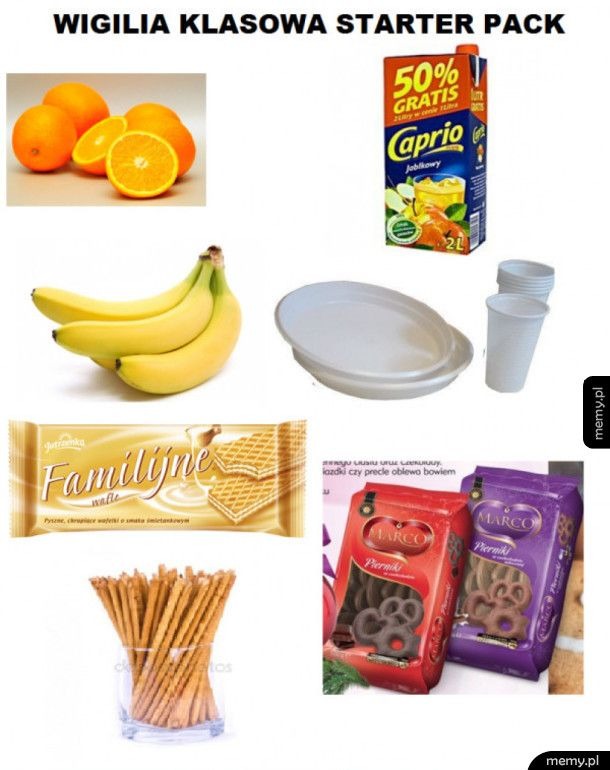 wigilia klasowa mem